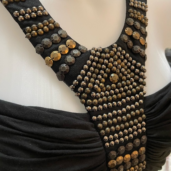 Sky brand size medium beaded, black cocktail mini dress. Like new! - Picture 8 of 8